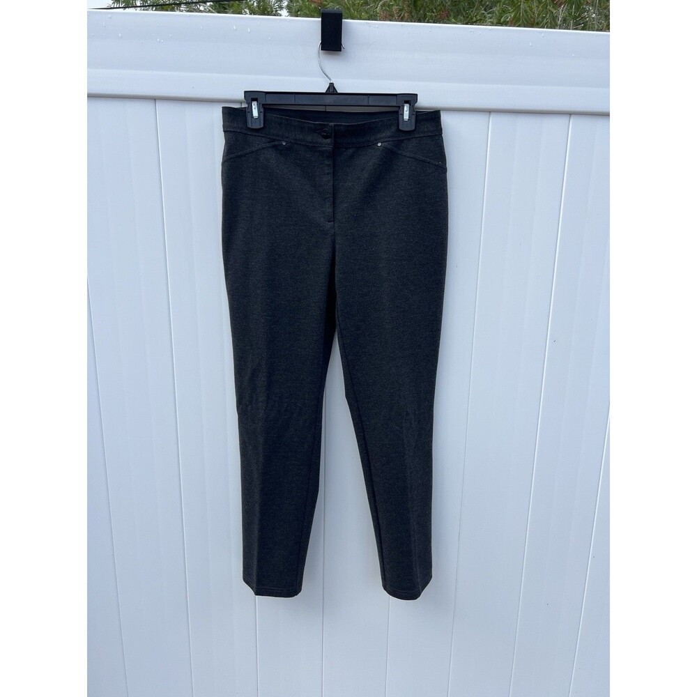 Chico’s Womens Pants Size 0.5 Short (4) Gray Soft Knit Stretchy